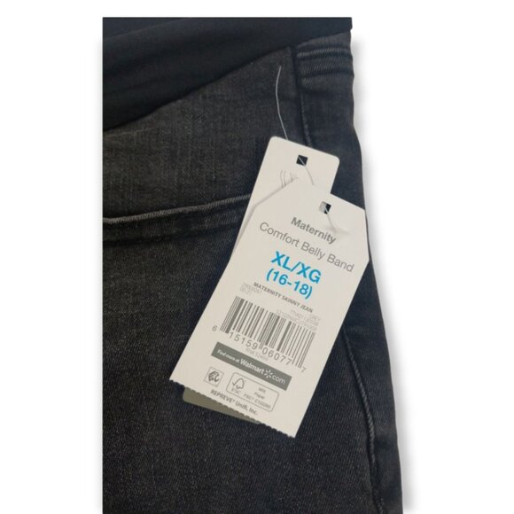 Time & Tru Misses XL 5 Pocket Maternity Skinny Jeans with Comfort Panel - Picture 5 of 9